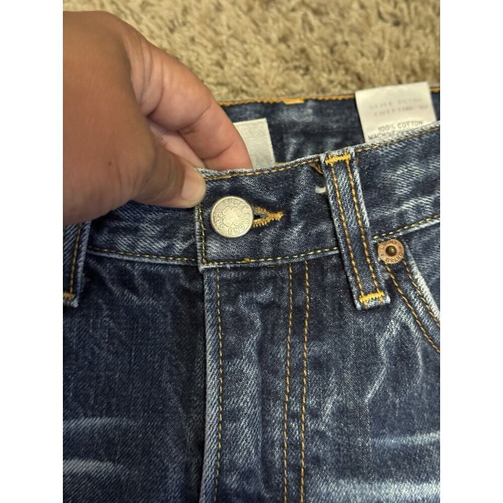 LUCKY BRAND Vintage Dungarees Boot Cut Jeans Mid Rise Western Boho Y2K 27x31 - Picture 4 of 9